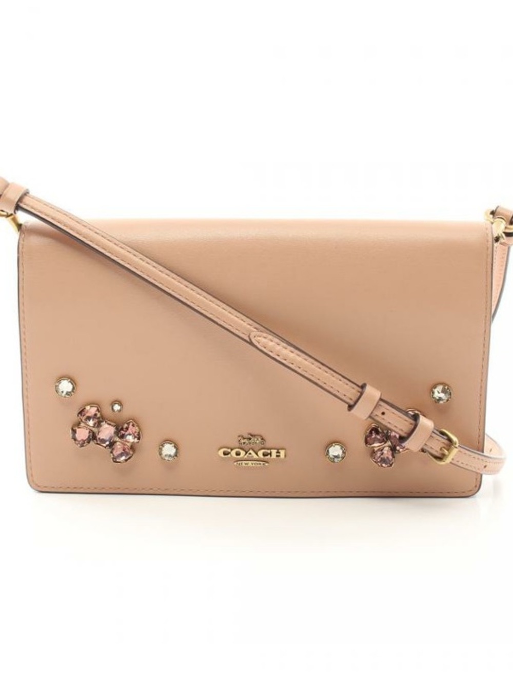 Coach • Crystal Appliqué • Slim Phone Crossbody • Clutch • Refined Leather